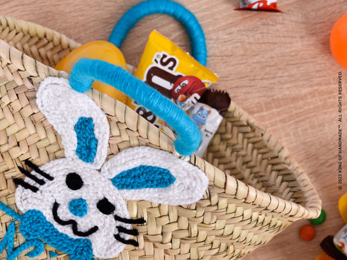 Customized Handmade Easter Straw Basket: A Cute and Adorable Gift